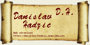 Danislav Hadžić vizit kartica